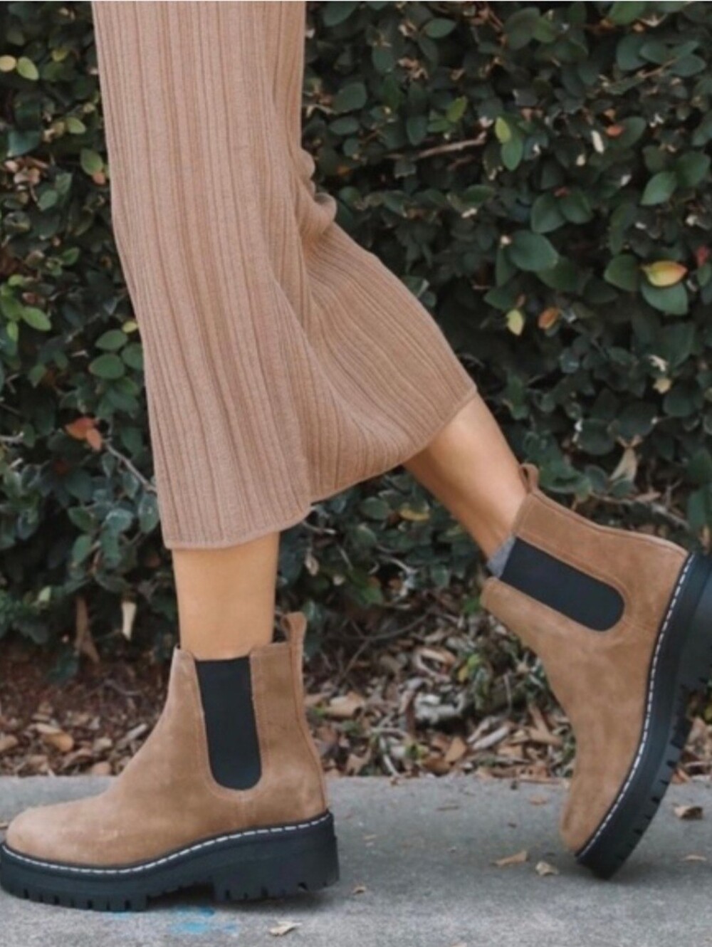 Marc Fisher Padmia Suede Leather Chelsea Boots In Brown